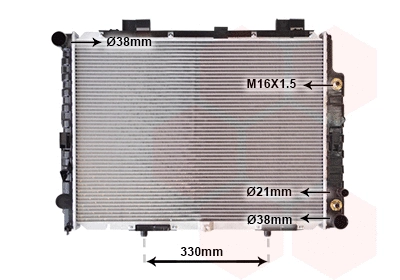 30002283 VAN WEZEL Радиатор двигателя