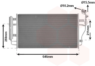 13015713 VAN WEZEL Радиатор кондиционера