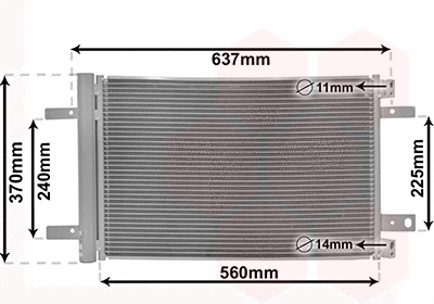 09015702 VAN WEZEL Радиатор кондиционера