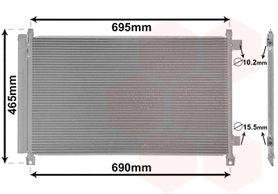 33015702 VAN WEZEL Радиатор кондиционера
