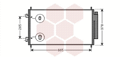 25005214 VAN WEZEL Радиатор кондиционера