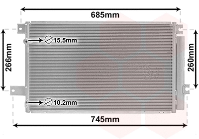 53005409 VAN WEZEL Радиатор кондиционера