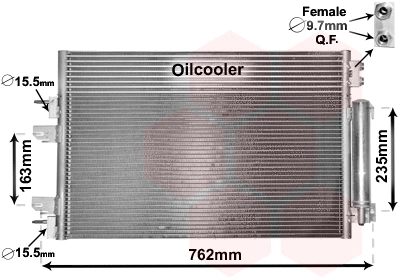 21005060 VAN WEZEL Радиатор кондиционера