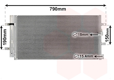 03005352 VAN WEZEL Радиатор кондиционера