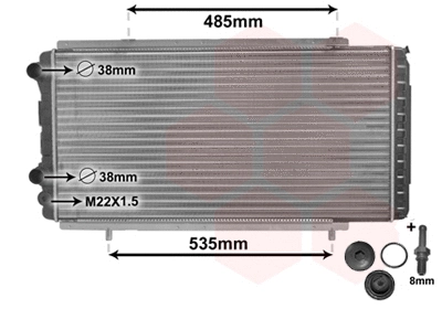 40002150 VAN WEZEL Радиатор двигателя