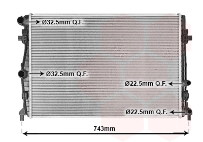 58012717 VAN WEZEL Радиатор двигателя