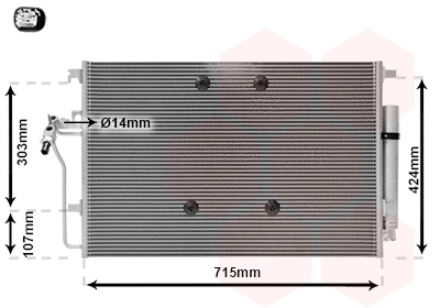 30005724 VAN WEZEL Радиатор кондиционера