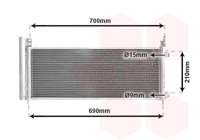 53015708 VAN WEZEL Радиатор кондиционера