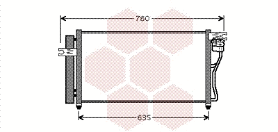 82005178 VAN WEZEL Радиатор кондиционера