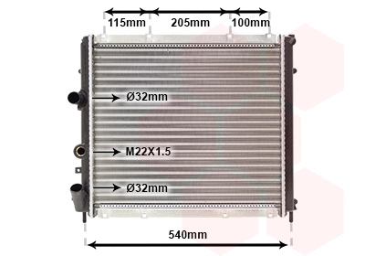 43002215 VAN WEZEL Радиатор двигателя