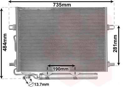 30005307 VAN WEZEL Радиатор кондиционера