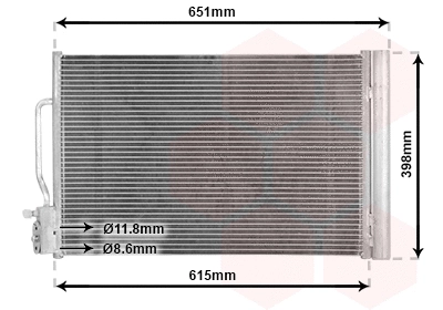 37015703 VAN WEZEL Радиатор кондиционера