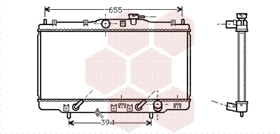 25002119 VAN WEZEL Радиатор двигателя