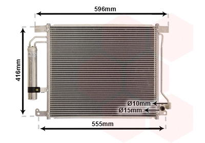 13015703 VAN WEZEL Радиатор кондиционера