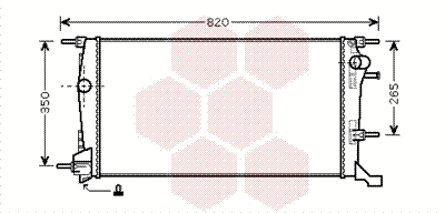 43002409 VAN WEZEL Радиатор двигателя