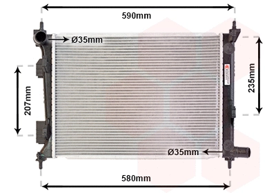 82002277 VAN WEZEL Радиатор двигателя