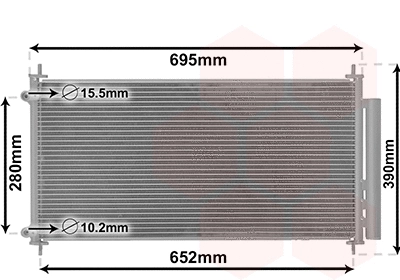 53005406 VAN WEZEL Радиатор кондиционера