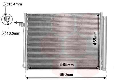 06005377 VAN WEZEL Радиатор кондиционера