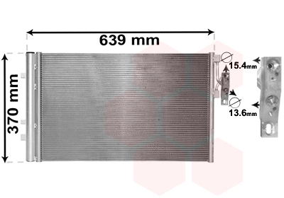 06005479 VAN WEZEL Радиатор кондиционера
