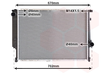 06002102 VAN WEZEL Радиатор двигателя