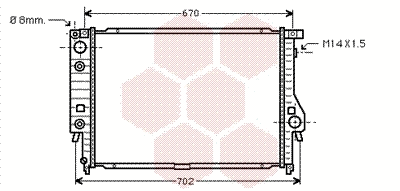 06002092 VAN WEZEL Радиатор двигателя