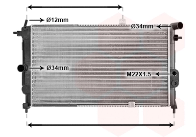 37002190 VAN WEZEL Радиатор двигателя