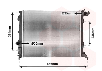 43012711 VAN WEZEL Радиатор двигателя
