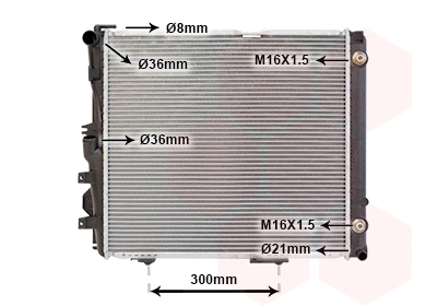 30002072 VAN WEZEL Радиатор двигателя