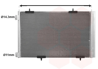 09005290 VAN WEZEL Радиатор кондиционера