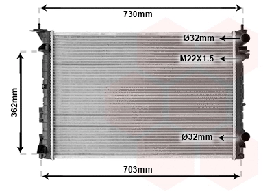 43002259 VAN WEZEL Радиатор двигателя
