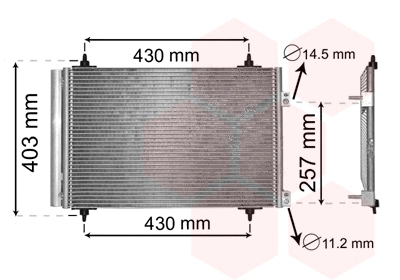 09005231 VAN WEZEL Радиатор кондиционера