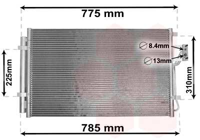 82005311 VAN WEZEL Радиатор кондиционера