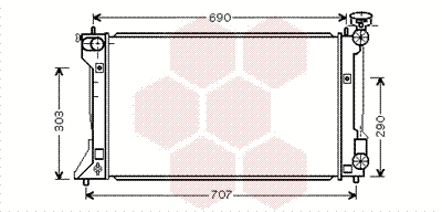 53002332 VAN WEZEL Радиатор двигателя
