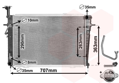 82002127 VAN WEZEL Радиатор двигателя