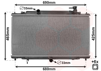 27002280 VAN WEZEL Радиатор двигателя