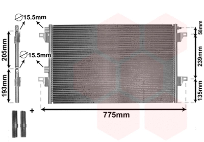 43005382 VAN WEZEL Радиатор кондиционера