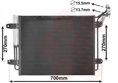 58005291 VAN WEZEL Радиатор кондиционера