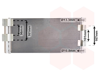 02005178 VAN WEZEL Радиатор кондиционера