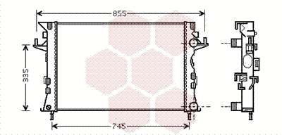 43002438 VAN WEZEL Радиатор двигателя