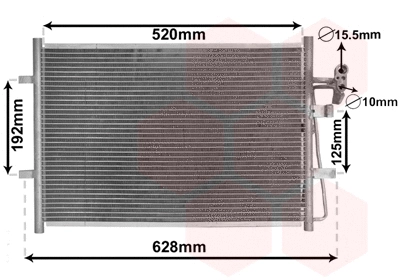 27005281 VAN WEZEL Радиатор кондиционера