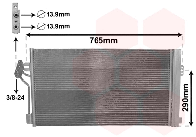 30005352 VAN WEZEL Радиатор кондиционера