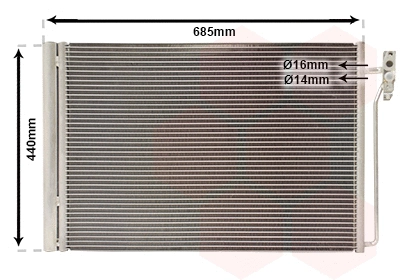 02005182 VAN WEZEL Радиатор кондиционера