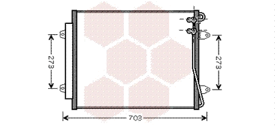 58005226 VAN WEZEL Радиатор кондиционера