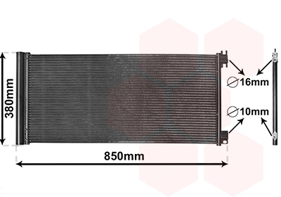 43015702 VAN WEZEL Радиатор кондиционера