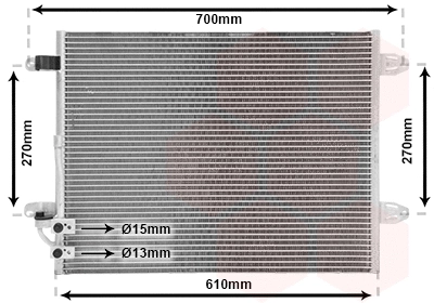 58005323 VAN WEZEL Радиатор кондиционера