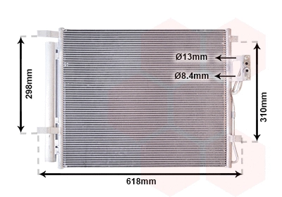 82005310 VAN WEZEL Радиатор кондиционера