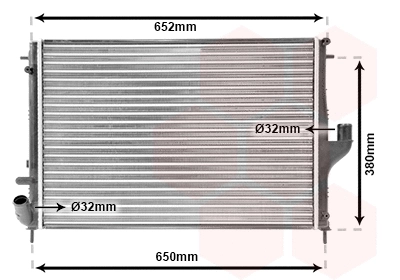 43002478 VAN WEZEL Радиатор двигателя