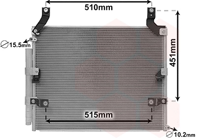 53005697 VAN WEZEL Радиатор кондиционера