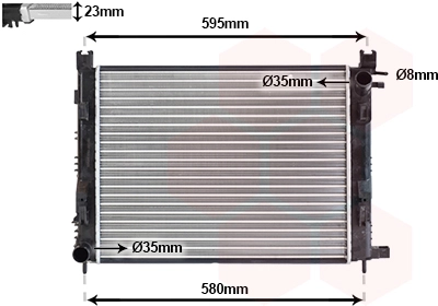 15012007 VAN WEZEL Радиатор двигателя
