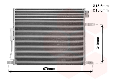 21005050 VAN WEZEL Радиатор кондиционера
